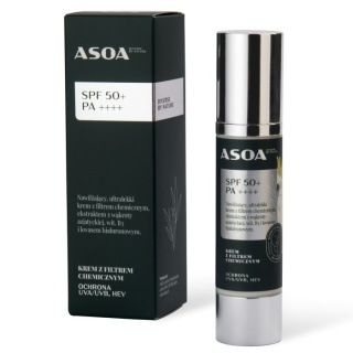 ASOA Krem z Filtrem Chemicznym SPF 50+ PA++++ 50 ml