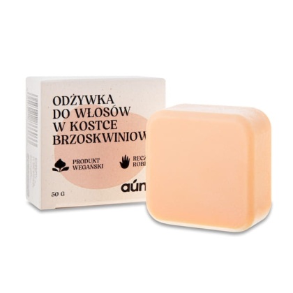 AUNA Peach Emollient Hair Conditioner Bar 50 g