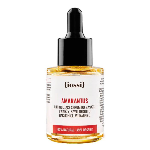 IOSSI Amarantus Liftingujące serum do masażu twarzy 30 ml w szklanej butelce z pipetą IOSSI Amarantus Liftingujące serum do masażu twarzy 30 ml w szklanej butelce z pipetą