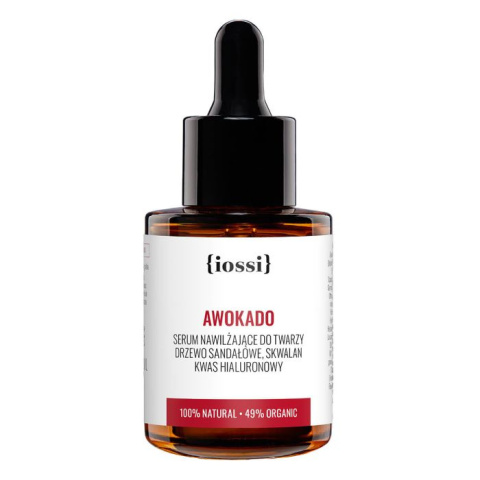 IOSSI Awokado Serum 30 ml – butelka z pipetą, naturalne serum do twarzy z olejem awokado IOSSI Awokado Serum 30 ml – butelka z pipetą, naturalne serum do twarzy z olejem awokado