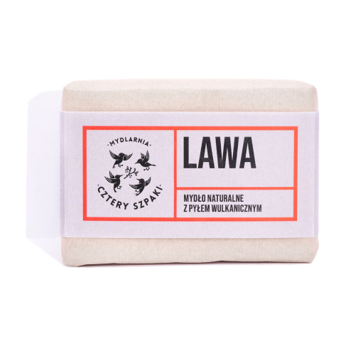 MYDLARNIA CZTERY SZPAKNIA Natural soap bar Lava with volcanic ash 110 g