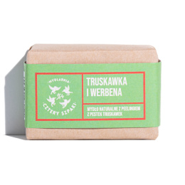 MYDLARNIA CZTERY SZPAKNIA Natural Bar Soap with Scrub Strawberry and Verbena 110 g