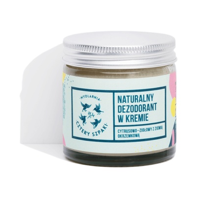 MYDLARNIA CZTERY SZPAKI Naturalny dezodorant w kremie cytrusowo - ziołowy 60 ml