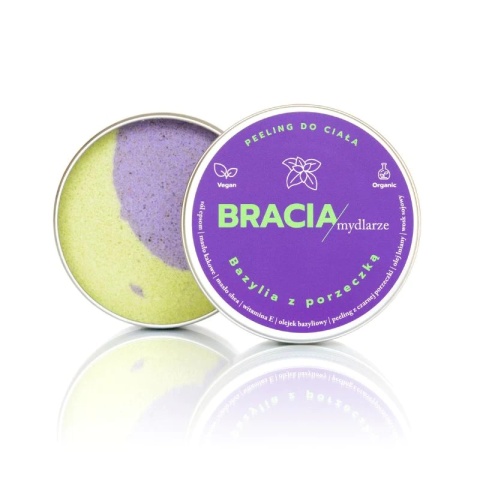 Bracia Mydlarze Salt Scrub Basil with Currant 200 g Bracia Mydlarze Salt Scrub Basil with Currant 200 g
