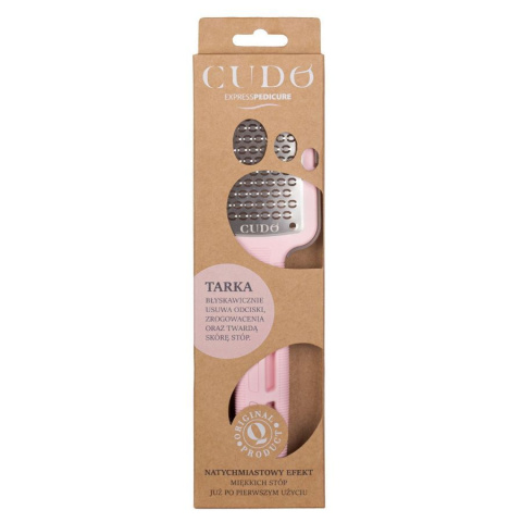 Różowa tarka do stóp CUDO Express Pedicure z ergonomiczną rączką Różowa tarka do stóp CUDO Express Pedicure z ergonomiczną rączką