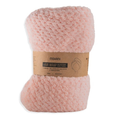 MOHANI Turban - ręcznik do włosów z mikrofibry - różowy MOHANI Turban - ręcznik do włosów z mikrofibry - różowy
