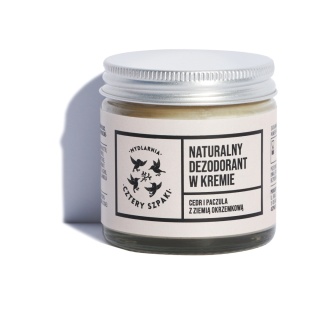 MYDLARNIA CZTERY SZPAKI Naturalny dezodorant w kremie - Cedr i Paczula 60 ml