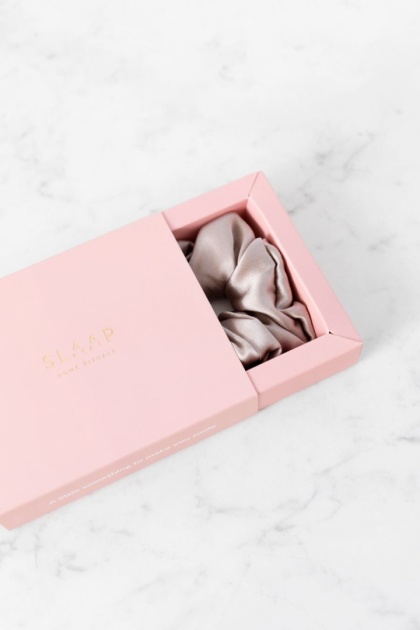 SLAAP Silk eraser scrunchie beige