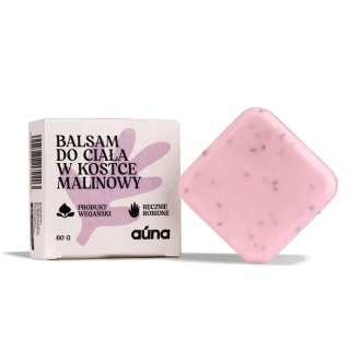 AUNA Balsam do ciała w kostce MALINOWY z efektem peelingujacym 60 g