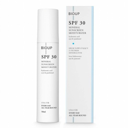BIOUP SPF 30 Krem nawilżający z filtrem mineralnym