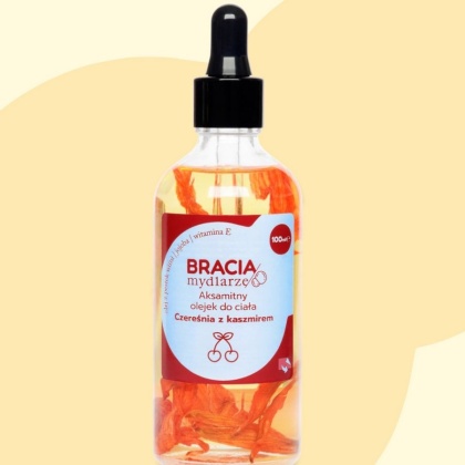 Bracia Mydlarze Aksamitny olejek do ciała Czereśnia z kaszmirem 100ml