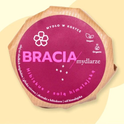 Bracia Mydlarze Mydło peelingujące Hibiskus z solą himalajską