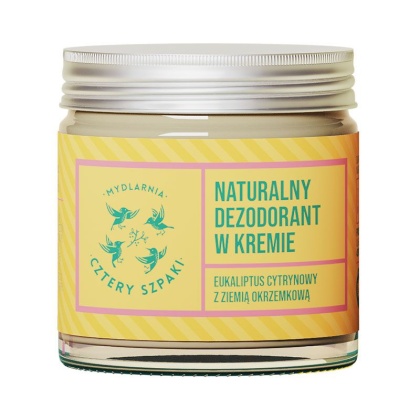 MYDLARNIA CZTERY SZPAKI Natural Cream Deodorant - Lemon Eucalyptus