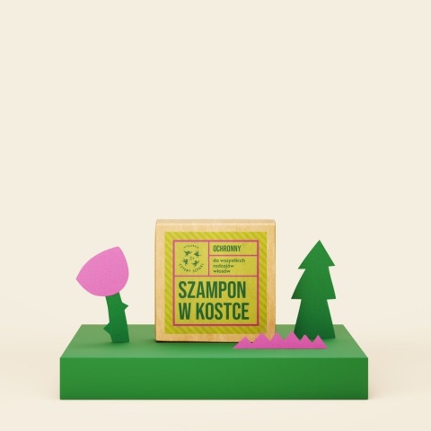 SOAP FACTORY FOUR STARLINGS Protective shampoo bar - Leśna Róża