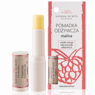 NATURAL SECRETS Pomadka odżywcza z olejem avocado i witaminą E - malina