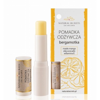 NATURAL SECRETS Pomadka odżywcza z olejem avocado i witaminą E - bergamotka