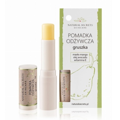 NATURAL SECRETS Pomadka odżywcza z olejem avocado i witaminą E - gruszka