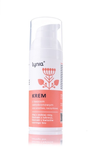 Lynia Krem dla cery naczynkowej z kwasem laktobionowym 5% 50 ml