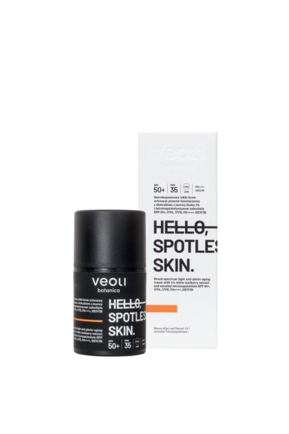 Veoli botanica light protective cream SPF 50+ HELLO, SPOTLESS SKIN