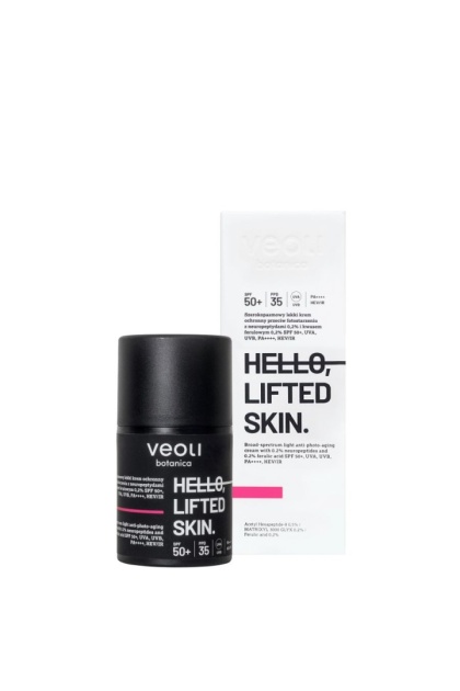 Veoli botanica light protective cream SPF 50+HELLO, LIFTED SKIN