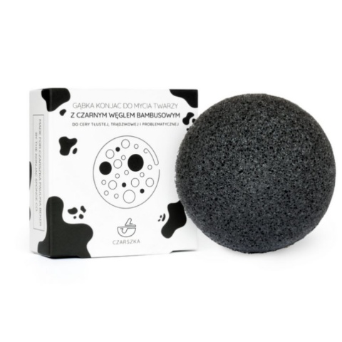 Konjac sponge with activated carbon - Czarszka