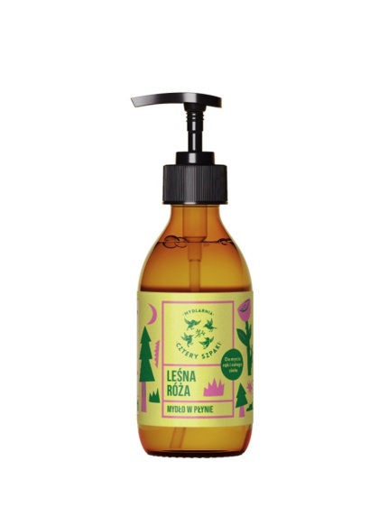 MYDLARNIA CZTERY SZPAKI Naturalne mydło w płynie LEŚNA RÓŻA 300 ML