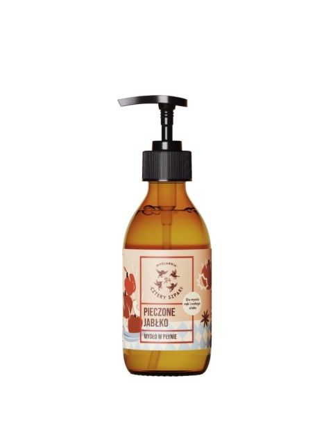 MYDLARNIA CZTERY SZPAKI Pieczone Jabłko - naturalne mydło w płynie 300 ml