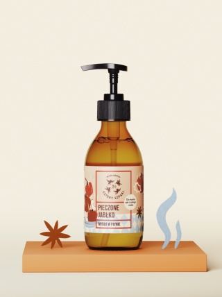 MYDLARNIA CZTERY SZPAKI Pieczone Jabłko - naturalne mydło w płynie 300 ml