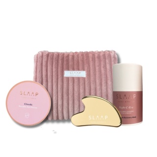 SLAAP Zestaw w kosmetyczce płytka gua sha & maska Night -C-Era